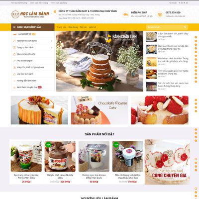 theme wordpress bán bánh ngọt