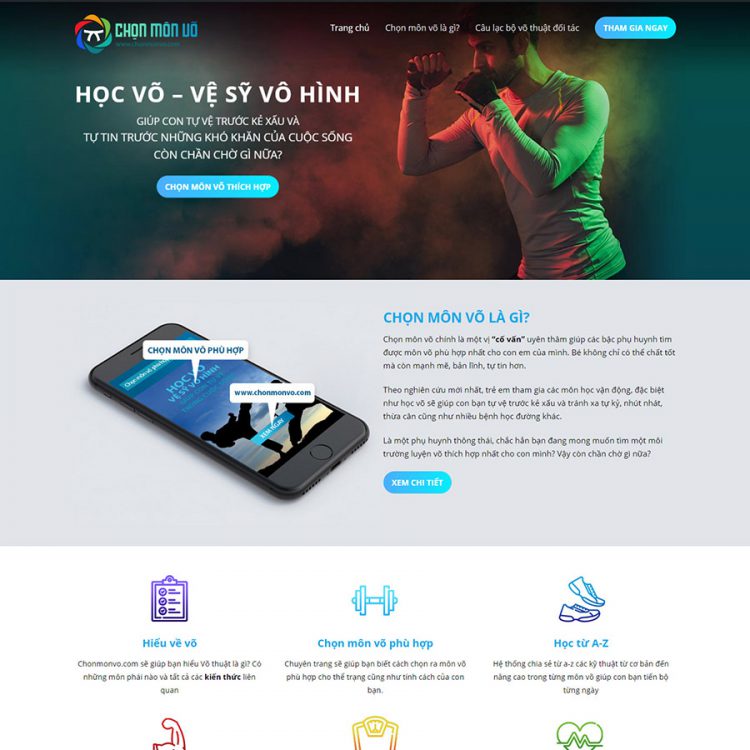 Theme wordpress flatsome võ thuật